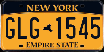 NY license plate GLG1545