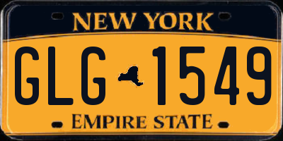 NY license plate GLG1549