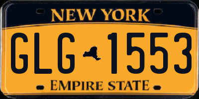 NY license plate GLG1553