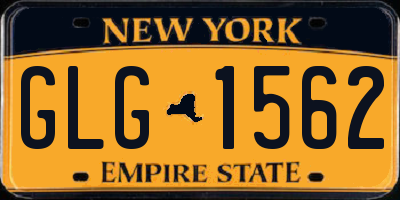 NY license plate GLG1562