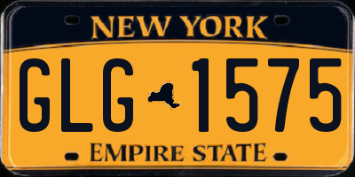 NY license plate GLG1575