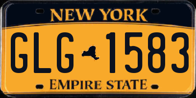 NY license plate GLG1583