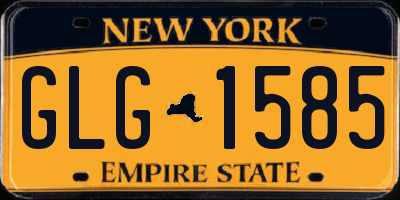 NY license plate GLG1585