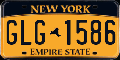 NY license plate GLG1586