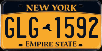 NY license plate GLG1592