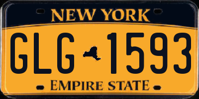 NY license plate GLG1593