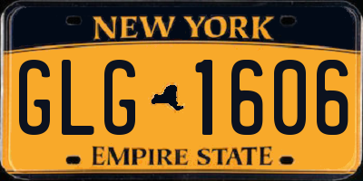 NY license plate GLG1606