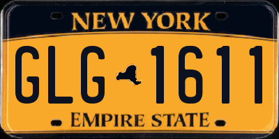 NY license plate GLG1611