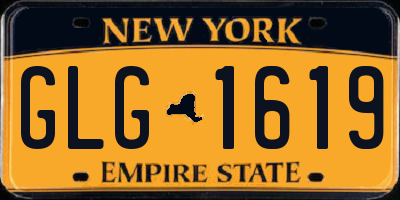 NY license plate GLG1619