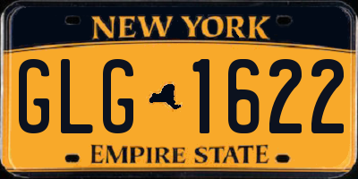 NY license plate GLG1622