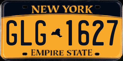 NY license plate GLG1627