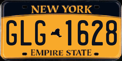 NY license plate GLG1628