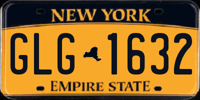 NY license plate GLG1632