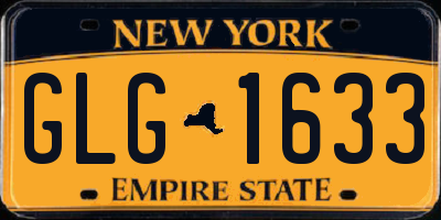 NY license plate GLG1633