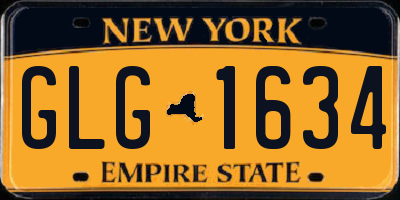 NY license plate GLG1634