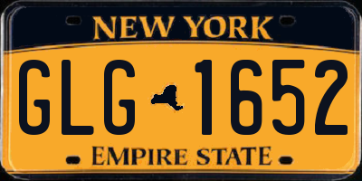 NY license plate GLG1652