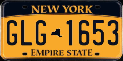 NY license plate GLG1653