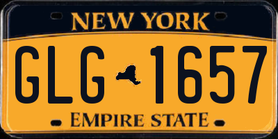 NY license plate GLG1657