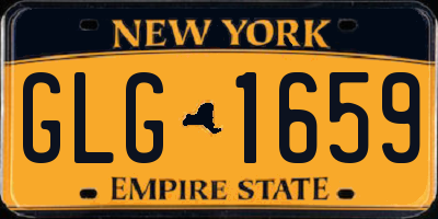 NY license plate GLG1659