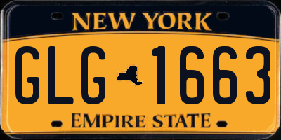 NY license plate GLG1663
