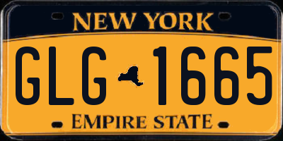 NY license plate GLG1665
