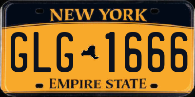 NY license plate GLG1666