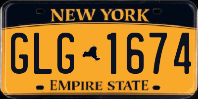 NY license plate GLG1674