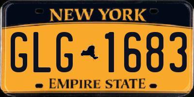 NY license plate GLG1683
