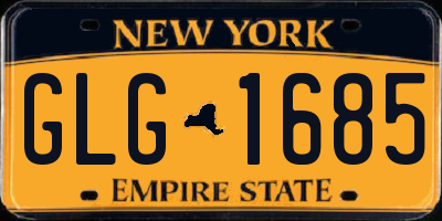 NY license plate GLG1685