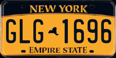 NY license plate GLG1696