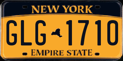 NY license plate GLG1710