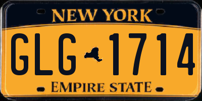 NY license plate GLG1714