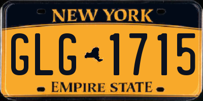NY license plate GLG1715