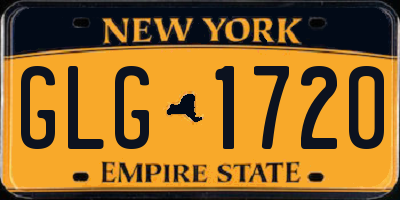 NY license plate GLG1720