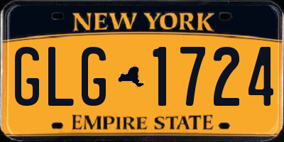 NY license plate GLG1724