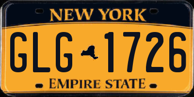 NY license plate GLG1726