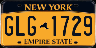NY license plate GLG1729