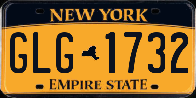 NY license plate GLG1732