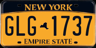 NY license plate GLG1737