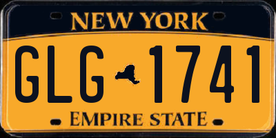 NY license plate GLG1741