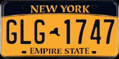 NY license plate GLG1747