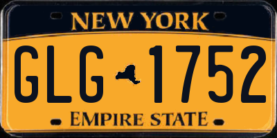 NY license plate GLG1752