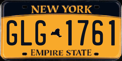 NY license plate GLG1761