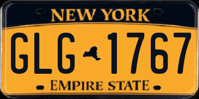 NY license plate GLG1767