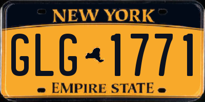 NY license plate GLG1771