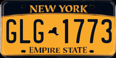 NY license plate GLG1773