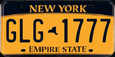NY license plate GLG1777