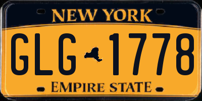 NY license plate GLG1778