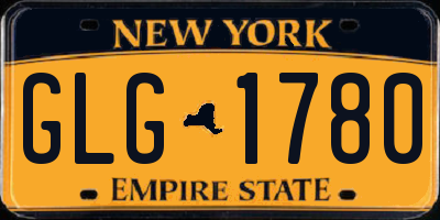 NY license plate GLG1780