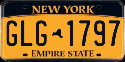 NY license plate GLG1797
